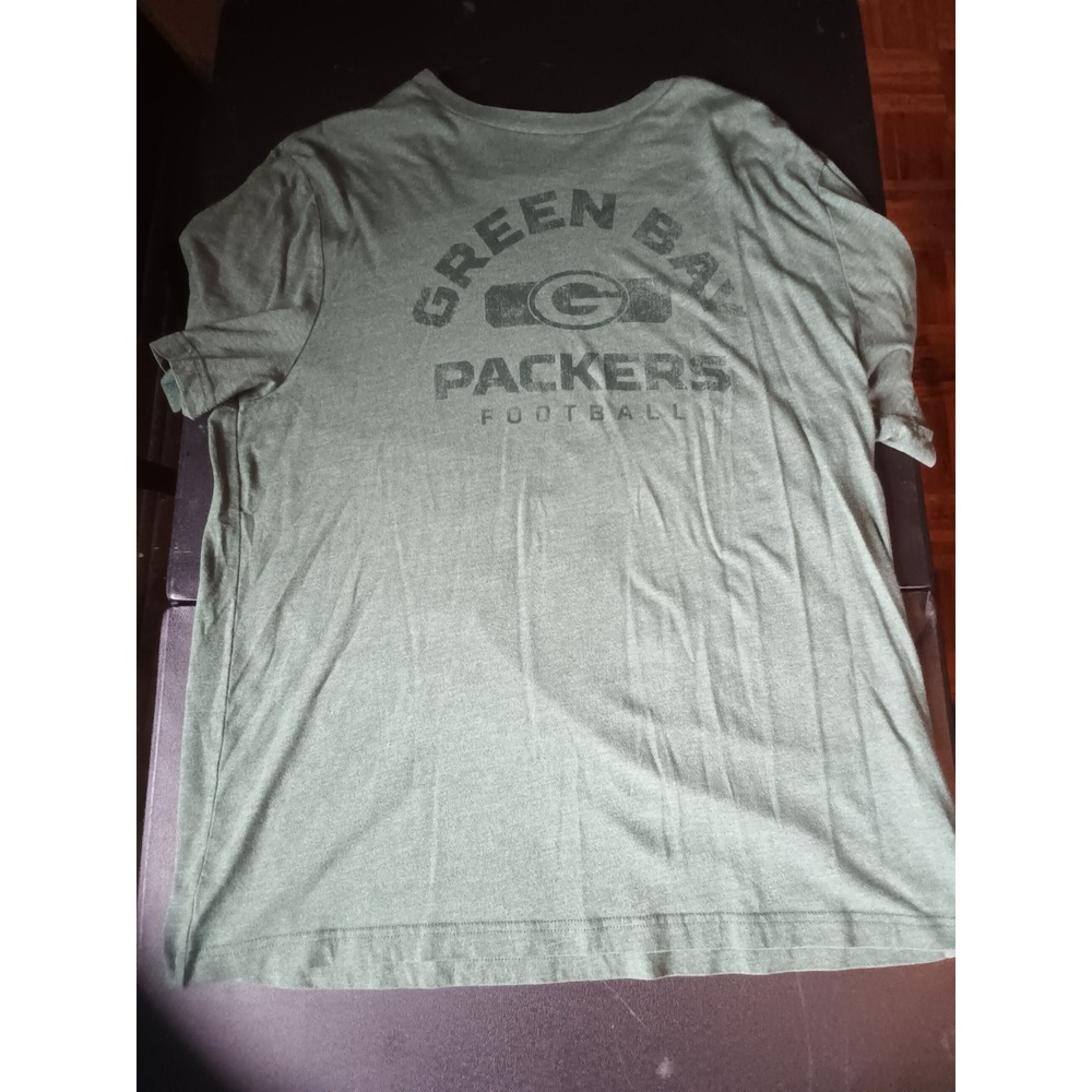 NFL Team Apparel Green Bay Packers T-Shirt Mens XL Green Excellent Graphic Tee